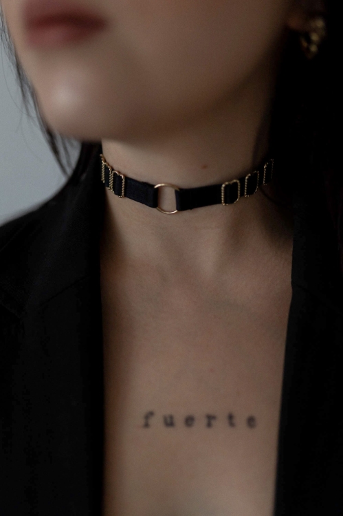 CHOKER CZARNY